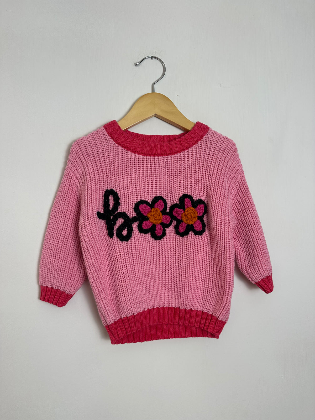 RTS 3-6 mo bubblegum- “boo”