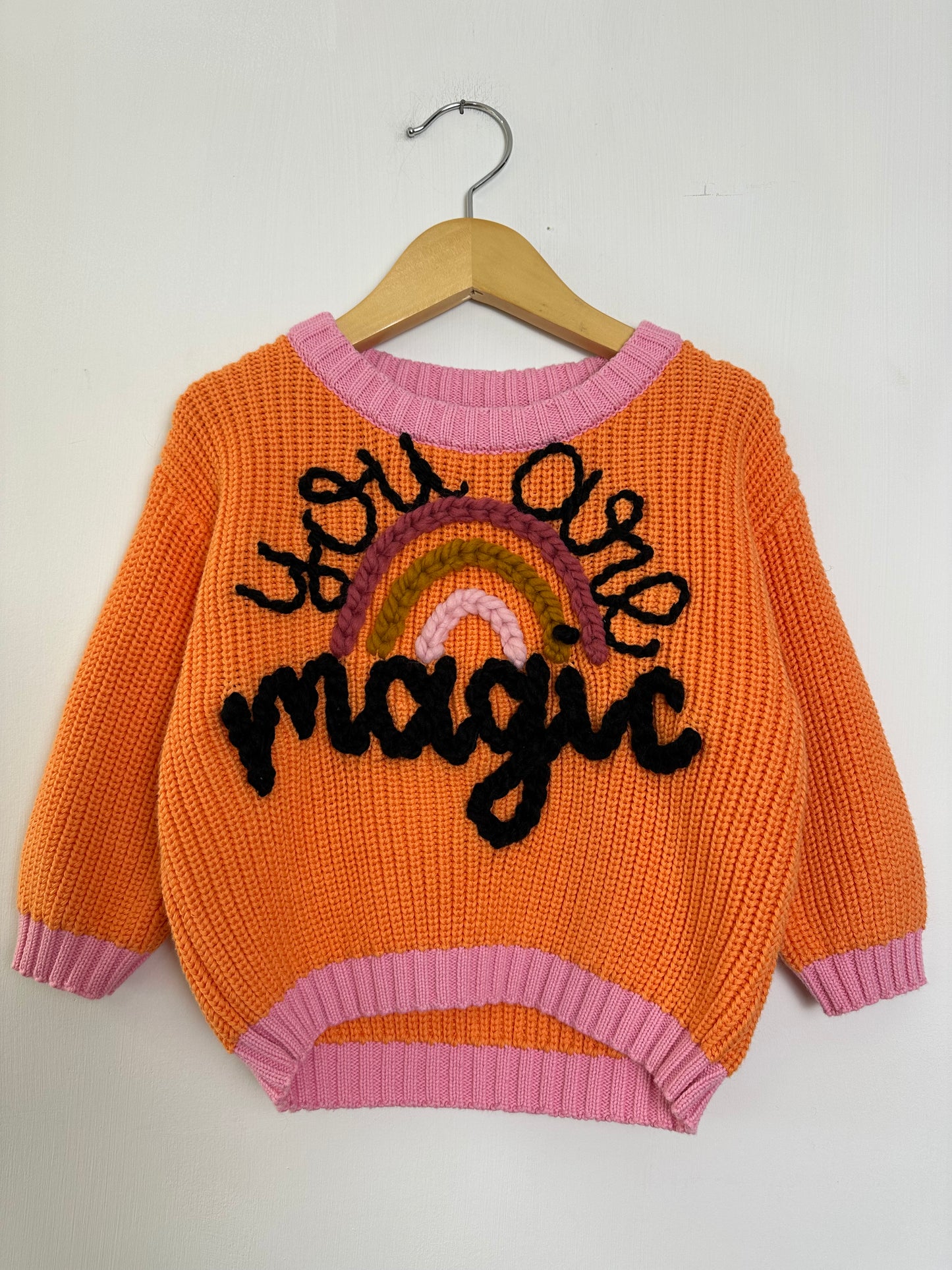 RTS 12-24 mo. sherbet sweater “magic”