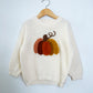 RTS 3-4T marshmallow sweater with pumpkin