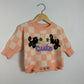 RTS 0-3 mo pink check romper- “spooky cute”