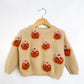 RTS 6-12 mo. sand sweater w/ pumpkins with bows