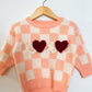 RTS 6-12 months peach check “xoxo”