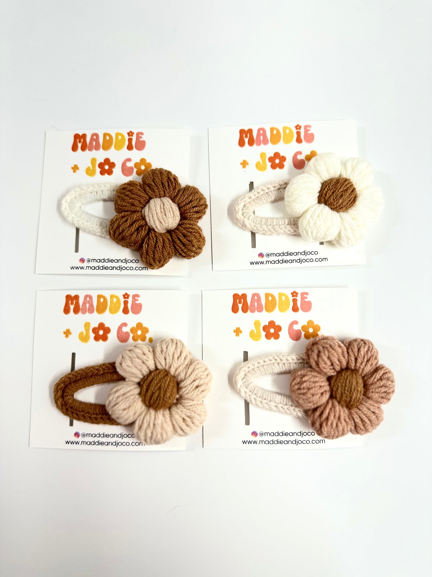 Puff flower hair clip