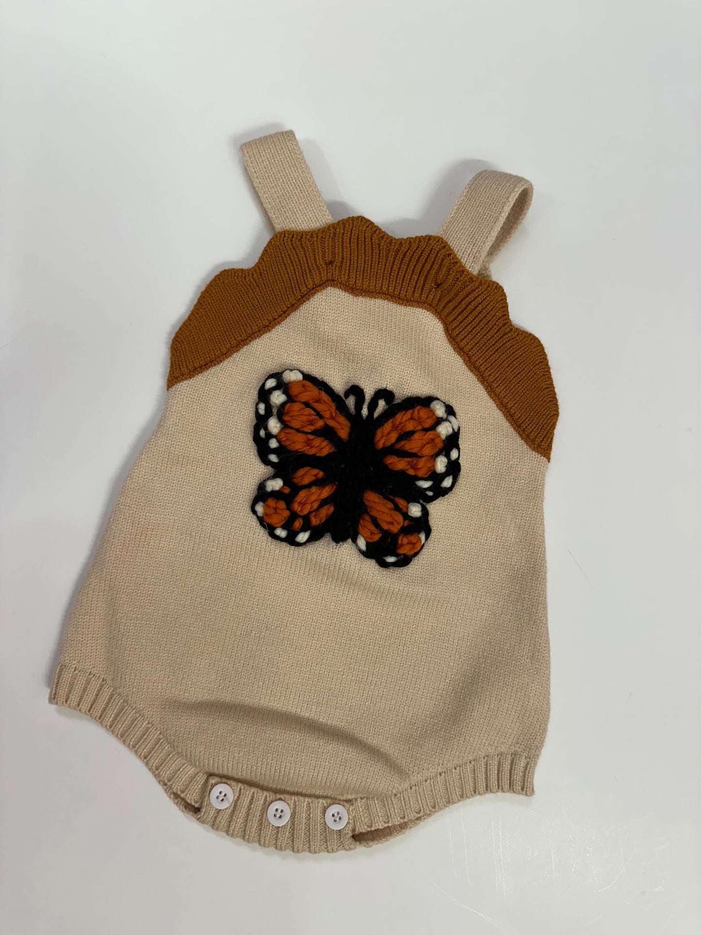 monarch summer romper- 6-9 mo.
