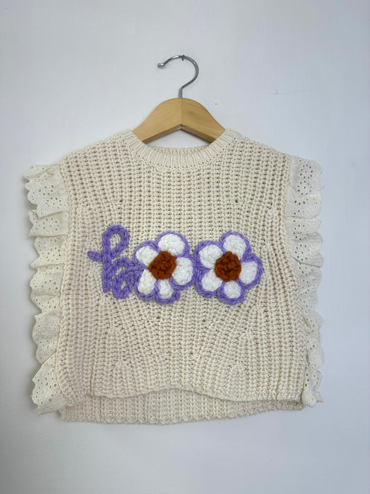 RTS 1/2 years knit vest w/ “boo”