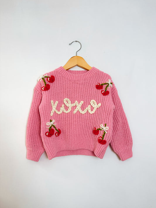 RTS 3/4T blossom “xoxo” with heart cherries