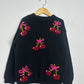 RTS 5-6 years heart cherries- black sweater