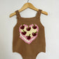 RTS 6-9 months vintage cake- brown romper