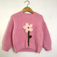 RTS 2T blossom sweater w/ chunky flower