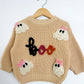 RTS 12-24 mo. sand sweater “boo” with ghosts