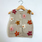 RTS 1/2 years knit vest with flowers