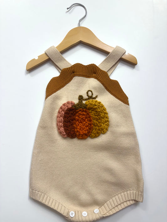RTS 18-24 romper w/ pumpkin