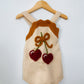 RTS 12-18 months sand romper w/ heart cherries