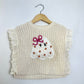 RTS 2/3 years knit vest w/ daisy ghost