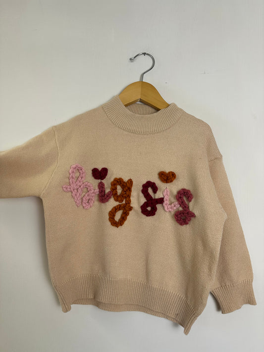 RTS 2T “big sis”- khaki thinner sweater