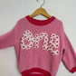 “one” birthday bubblegum sweater- 12-24 mo